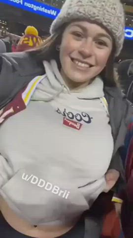 Huge Tits Public Titty Drop gif