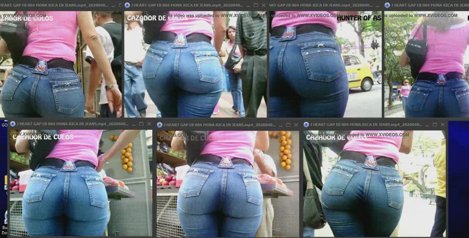 booty jeans split screen porn gif