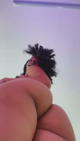 ass big ass ebony girlfriend selfie shaking tease teen gif