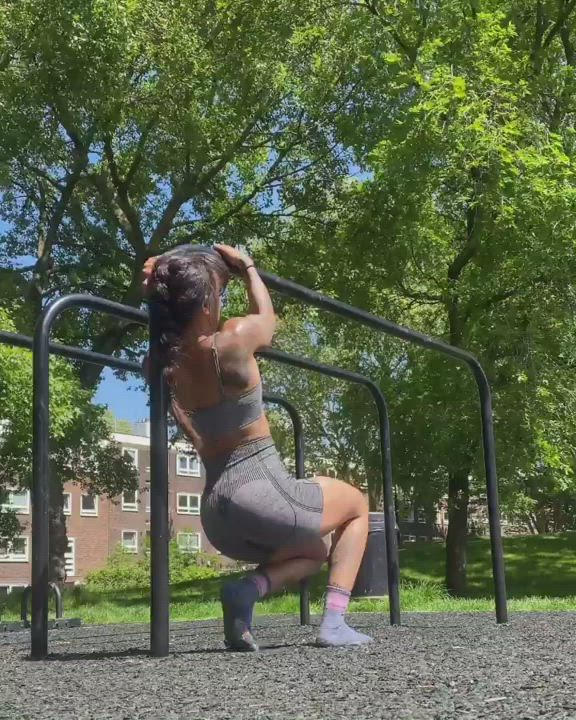 Fitness Muscular Girl Workout gif
