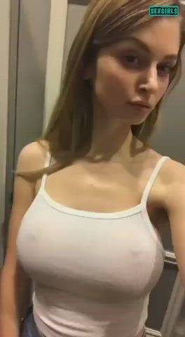 big tits huge tits nsfw public teen titty drop gif