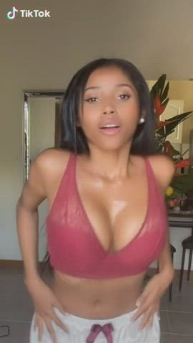 Big Tits Bouncing Bouncing Tits Busty Dancing TikTok gif