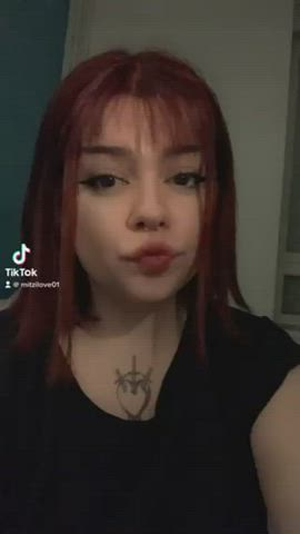 alt big tits cute goth redhead tiktok gif