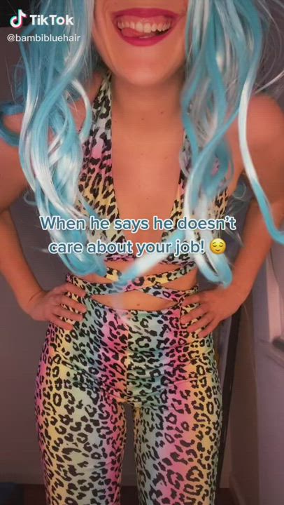 Blue Hair TikTok gif