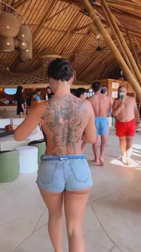 ass clothed walking gif