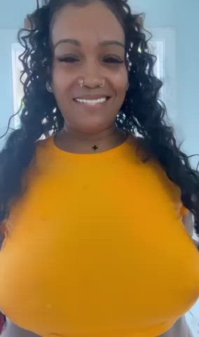 babe big tits boobs ebony nsfw onlyfans tits gif