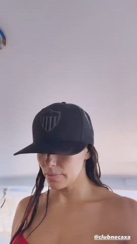 bikini cleavage eva longoria gif