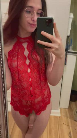amateur babe femboy gay girl dick lingerie mirror nsfw onlyfans petite gif