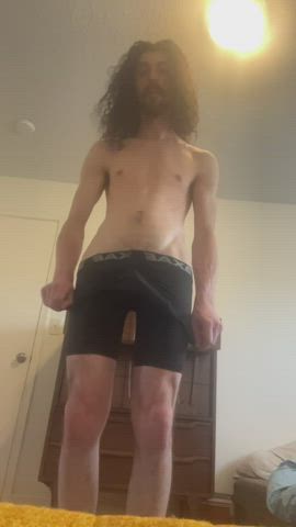 The big reveal. Would you get on your knees for this cock?