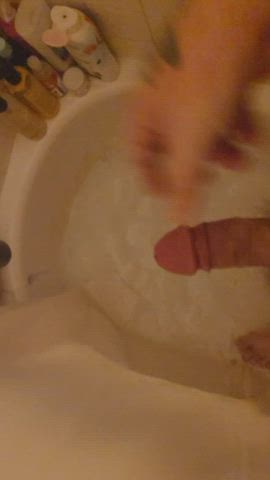 Big Dick Jerk Off Shower gif