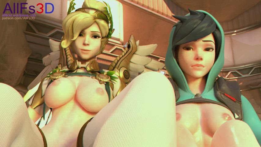Mercy and Tracer foot worship (Allfs3d)