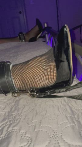 Bondage Fishnet High Heels gif