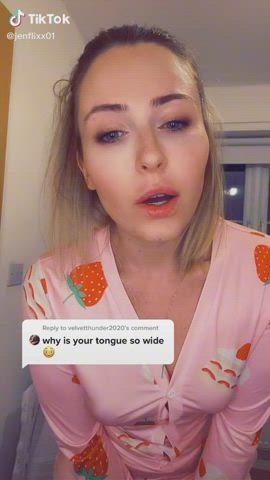 Eye Contact JOI TikTok Tongue Fetish gif