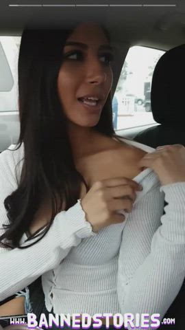 clothed flashing gianna dior natural tits public tits gif