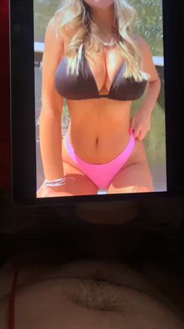 big tits bikini blonde fleshlight tribute gif