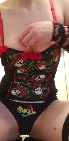 Boobs Bouncing Tits Corset Emo Ghost Nipples Goth Pale Pierced Tits gif