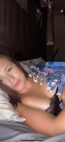 Brunette Nipslip TikTok gif