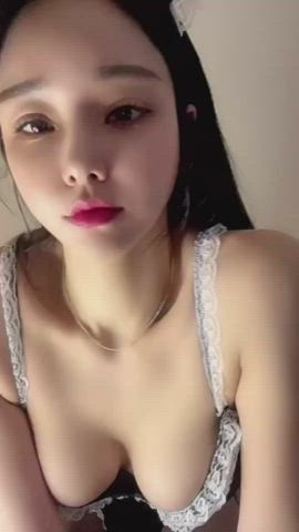 asian babe chinese cute korean model tits gif