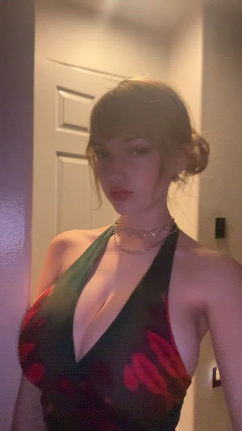 big tits tease tiktok gif