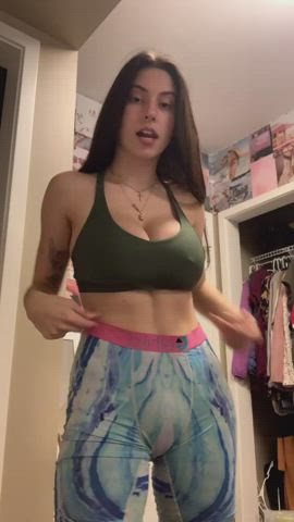 18 years old amateur big tits bouncing tits onlyfans teen tiktok gif