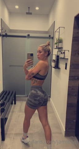 Ass Blonde Gym gif