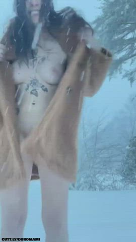 Ass Goth Nude Nudity Outdoor Public Pussy Small Tits gif