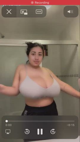 Busty Huge Tits Jiggling gif