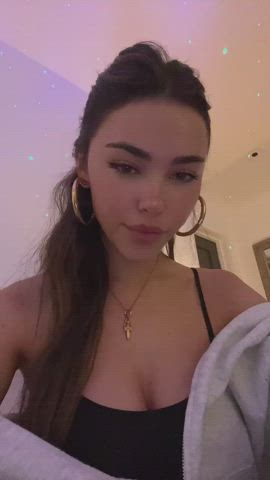 big tits brunette celebrity cleavage madison beer gif