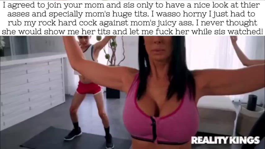 big ass big dick big tits caption milf mom sister son taboo yoga gif