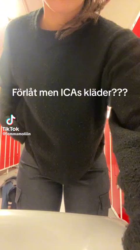 big ass brunette swedish tiktok tik-tok gif