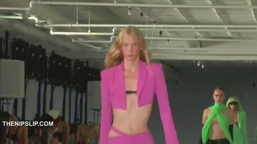 female model nipslip gif