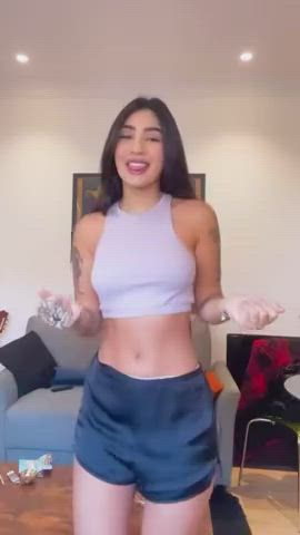 brunette latina tits gif