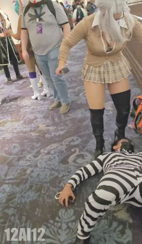 big ass cosplay public gif