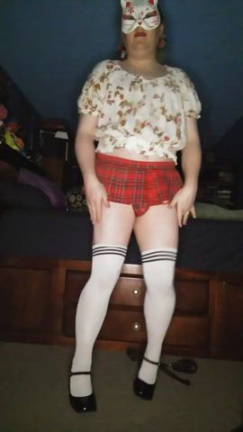 ass big ass crossdressing dancing femboy striptease thong gif