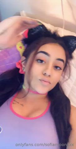 18 Years Old 19 Years Old Arab Kitty Latina Natural Tits Tease Teen Tits gif