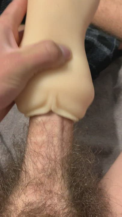 Big Dick Fleshlight Masturbating gif