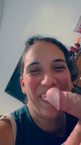 amateur bite blowjob latina gif