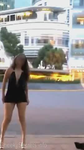 ass flashing natural tits outdoor public voyeur gif
