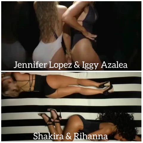 Iggy Azalea Rihanna Jennifer Lopez Shakira Porn GIF by luckysus