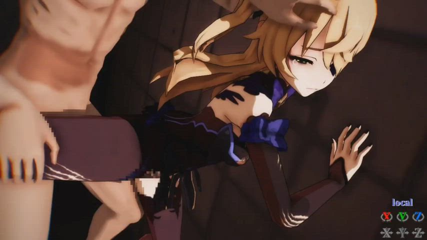 Blonde Hentai Stockings gif