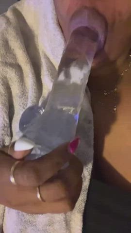 dildo ebony sucking gif