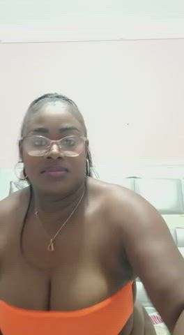 big tits ebony nipple play oil gif