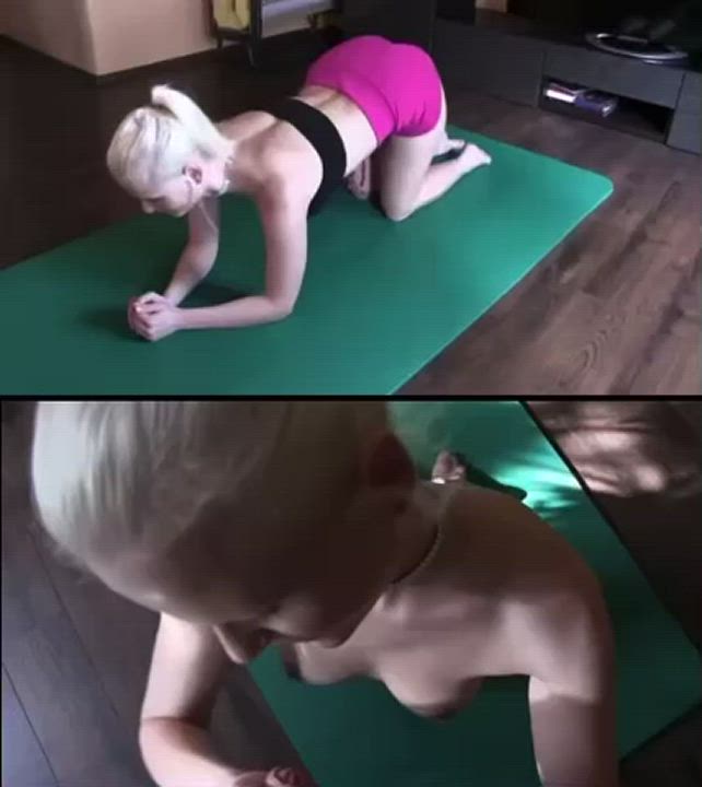 Yoga Time and sextape collage