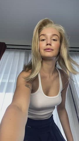 18 years old ass blonde skirt teen gif