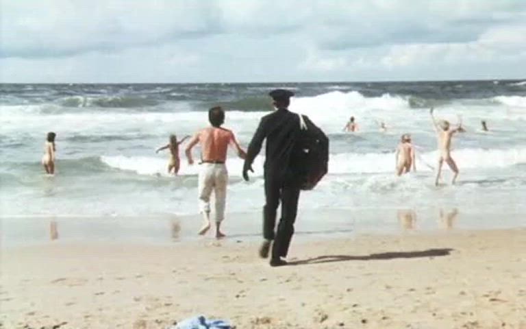 beach german nudist vintage gif