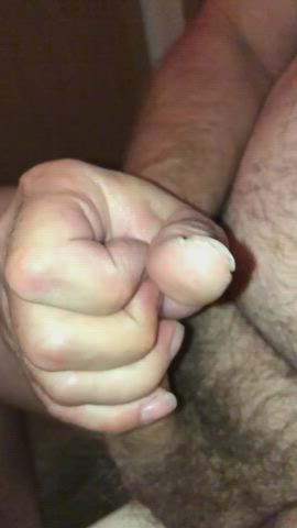 cumshot masturbating solo gif