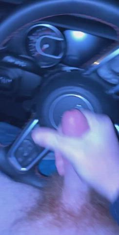 Cum On Steering Wheel