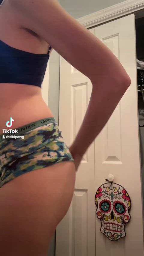 panties sports bra tiktok twerking gif