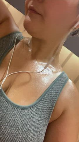 Curvy Gym Sweaty Sex gif