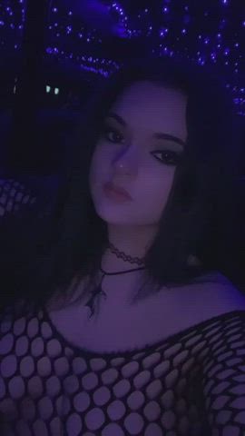 18 years old barely legal emo fishnet goth leather onlyfans stripper teen gif